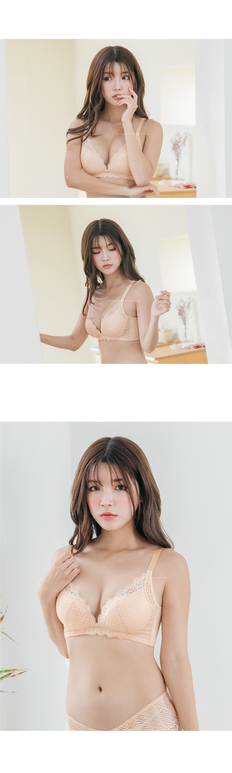 【玉如阿姨】雙波溝引內衣。無鋼圈-透氣-包覆-深V-不易滑肩-台灣製-B.C罩。※0545黑